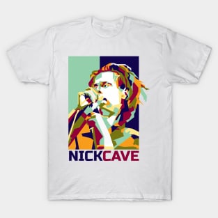 Abstract Nick Cave In WPAP T-Shirt